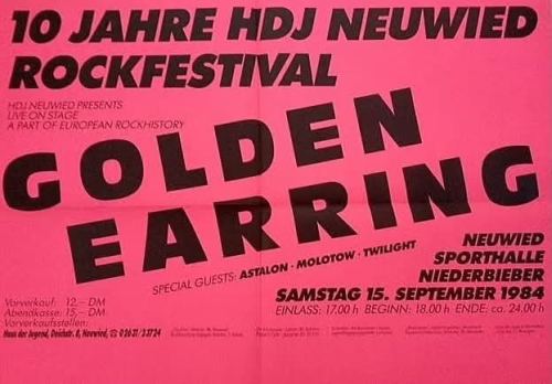 Golden Earring show poster September 15 1984 Neuwied (Germany) - Sporthalle Niederbieber